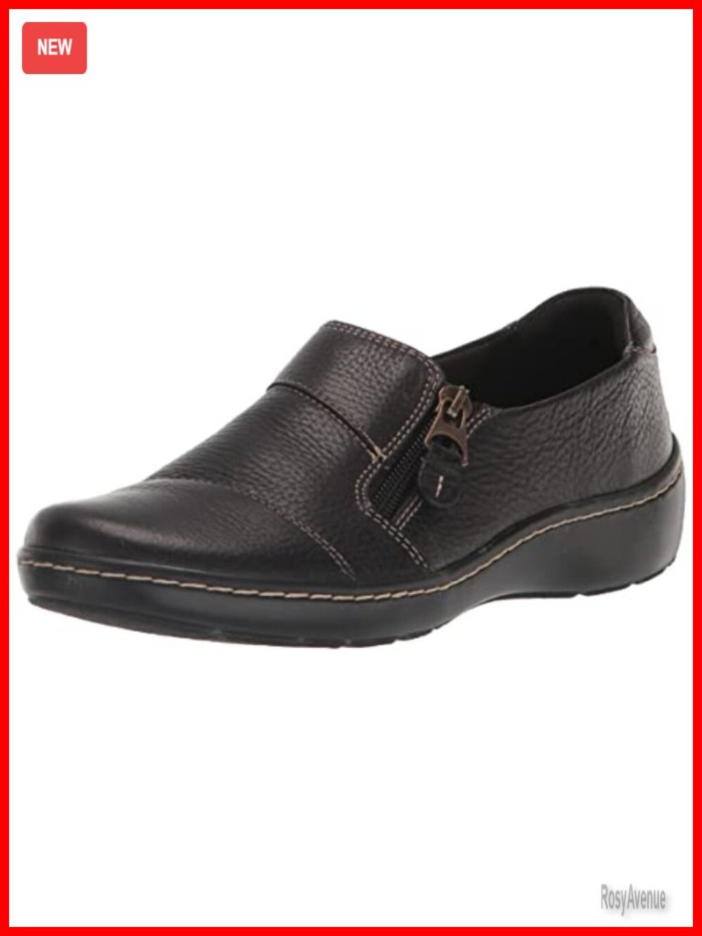 Clarks Cora Harbor Leather Loafers Slip-On Comfort Shoes